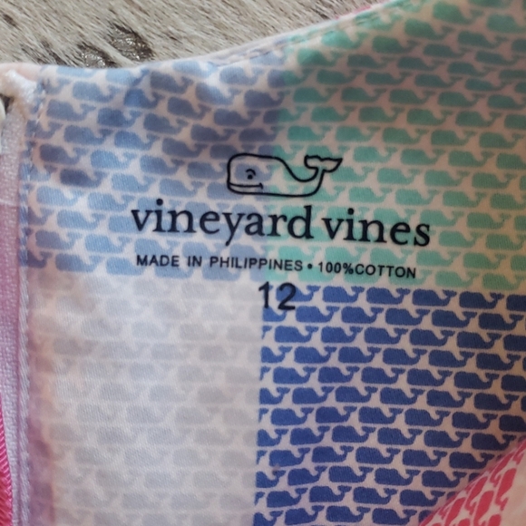Vineyard Vines Patchwork Whale Shift Dress Sz12 - Picture 2 of 6